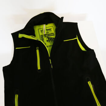 Dema Pubblicità-Gilet nero con cerniera colorata Dema Pubblicità-Gilet nero con cerniera colorata